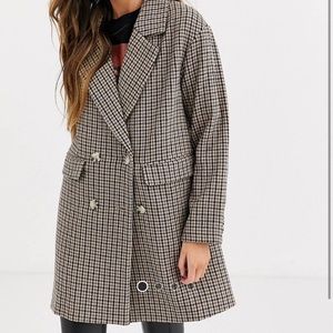 ASOS Double breasted check coat